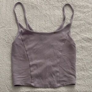 BDG Lilac Ribbed Crop Top Small
